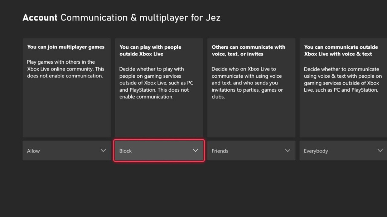 Xbox Cross-play - come disattivare - Fonte: Windows Central