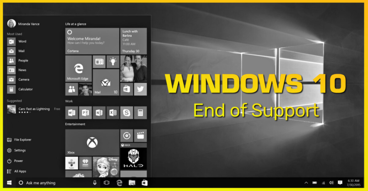 Microsoft termina il supporto a Windows 10 - Morethantech